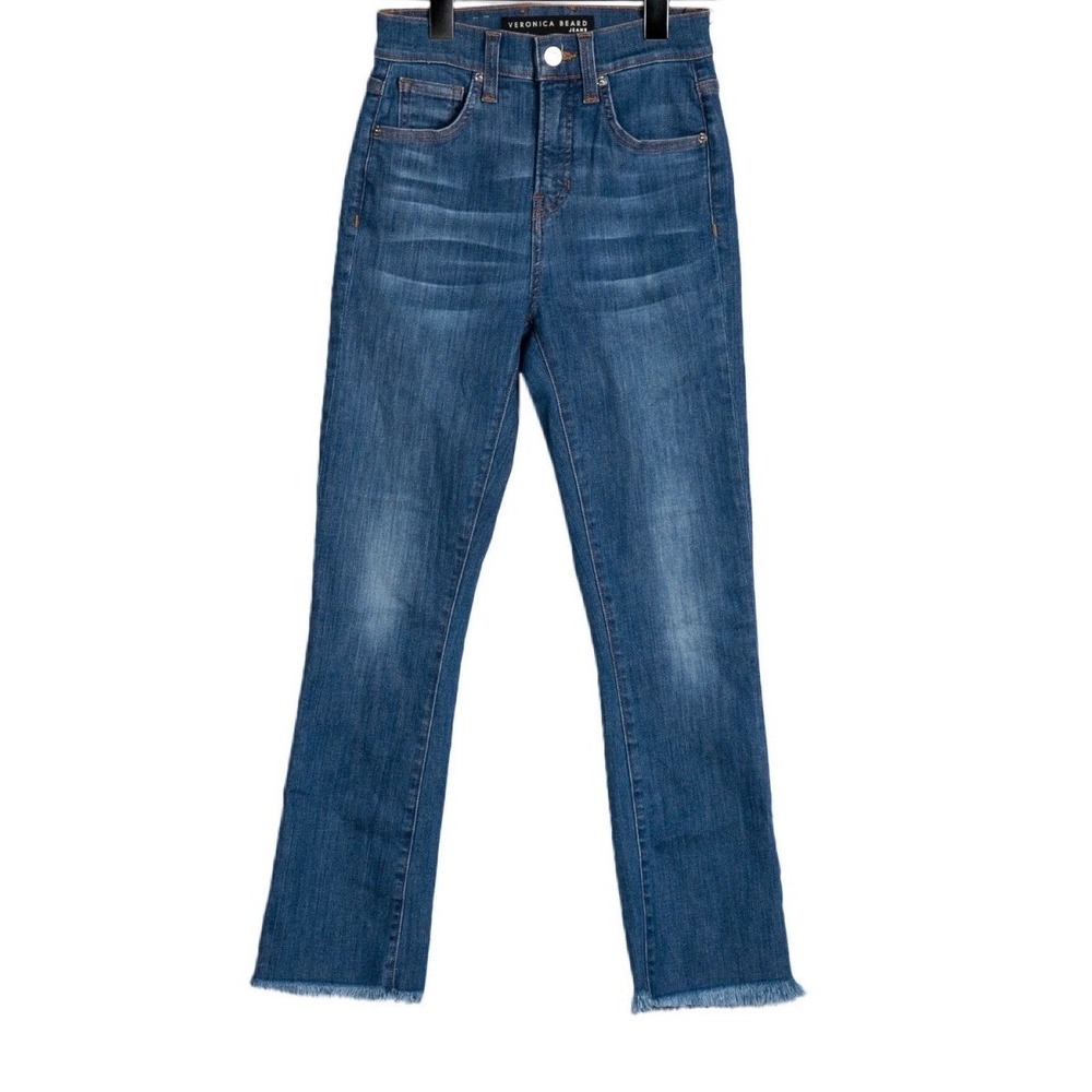 Veronica Beard Carly Skinny Jeans Womens Size 23 Sunrise Blue‎ Frayed Hem NWT